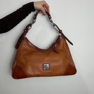 Dooney & Bourke vintage 90s y2k brown leather shoulder hobo bag